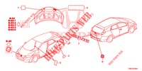EMBLEMAS/ETIQUETAS DE PRECAUCION  para Honda CIVIC TOURER DIESEL 1.6 S 5 Puertas 6 velocidades manual 2015