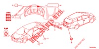 EMBLEMAS/ETIQUETAS DE PRECAUCION  para Honda CIVIC TOURER 1.8 EXECUTIVE NAVI 5 Puertas 6 velocidades manual 2015