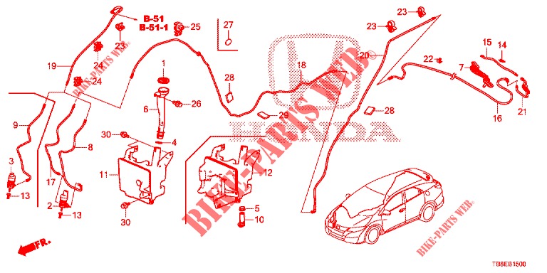 LAVAPARABRISAS DELANTERO (2D)  para Honda CIVIC TOURER 1.8 EXECUTIVE NAVI 5 Puertas 5 velocidades automática 2015