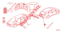 EMBLEMAS/ETIQUETAS DE PRECAUCION  para Honda CIVIC TOURER 1.8 EXECUTIVE 5 Puertas 6 velocidades manual 2015