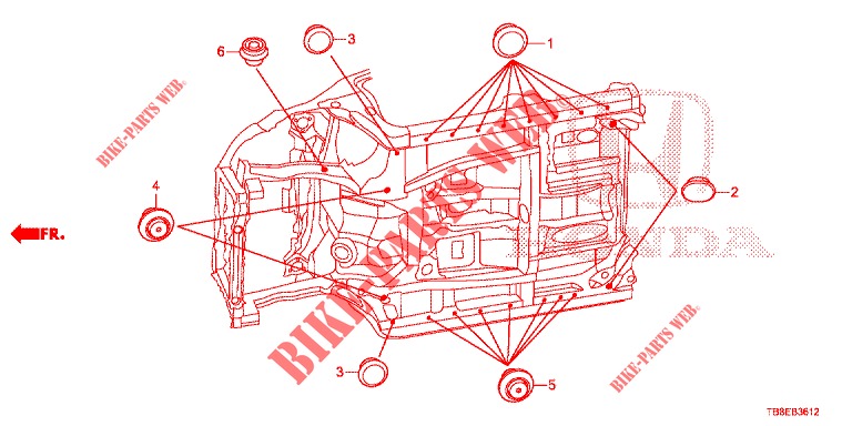ANILLO (INFERIEUR) para Honda CIVIC TOURER 1.8 LIFESTYLE 5 Puertas 6 velocidades manual 2015