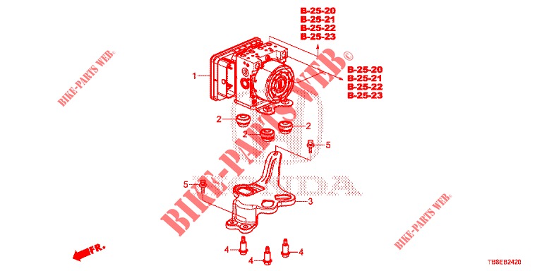 MODULADOR VSA(RH)('00 )  para Honda CIVIC TOURER 1.8 LIFESTYLE 5 Puertas 5 velocidades automática 2015