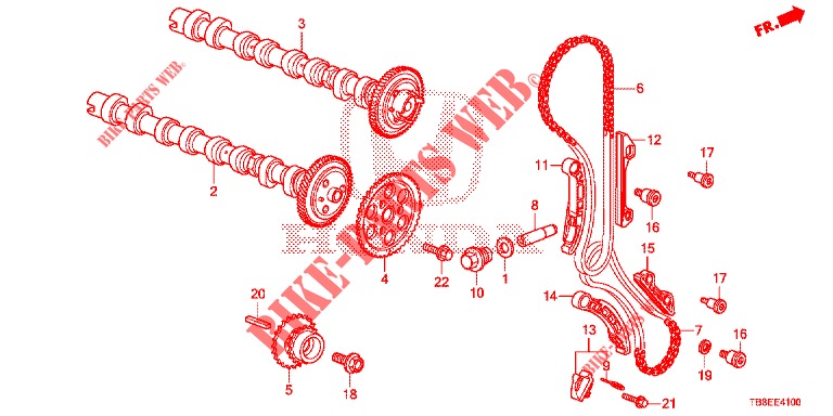 ARBOL DE LEVAS/CADENA DE LEVA (DIESEL) para Honda CIVIC TOURER DIESEL 1.6 LIFSTYLE 5 Puertas 6 velocidades manual 2016
