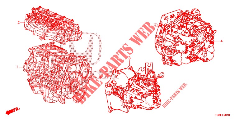 EQUIPO DE EMPACADURA/CONJ. DE MOTOR/ENS. DE TRANSMISION  para Honda CIVIC TOURER 1.8 EXECUTIVE 5 Puertas 6 velocidades manual 2016