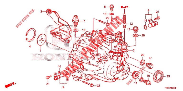 CAJA DE ENGRANAJE DE P.S.  para Honda CIVIC TOURER 1.8 COMFORT 5 Puertas 6 velocidades manual 2017