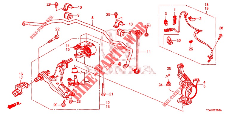 ARTICULACION DELANTERA  para Honda CR-V 2.0 ELEGANCE 5 Puertas 6 velocidades manual 2013