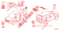 EMBLEMAS/ETIQUETAS DE PRECAUCION  para Honda CR-V 2.0 EXECUTIVE 5 Puertas 5 velocidades automática 2013