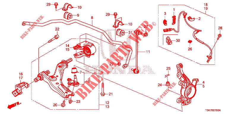 ARTICULACION DELANTERA  para Honda CR-V 2.0 S 5 Puertas 6 velocidades manual 2013