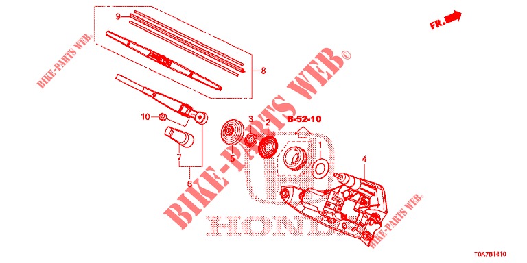 LIMPIAPARABRISAS TRASERO  para Honda CR-V 2.0 S 5 Puertas 6 velocidades manual 2013