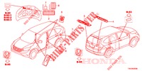 EMBLEMAS/ETIQUETAS DE PRECAUCION  para Honda CR-V 2.0 S 5 Puertas 5 velocidades automática 2013