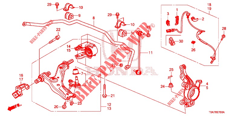 ARTICULACION DELANTERA  para Honda CR-V 2.0 ELEGANCE L 5 Puertas 6 velocidades manual 2014