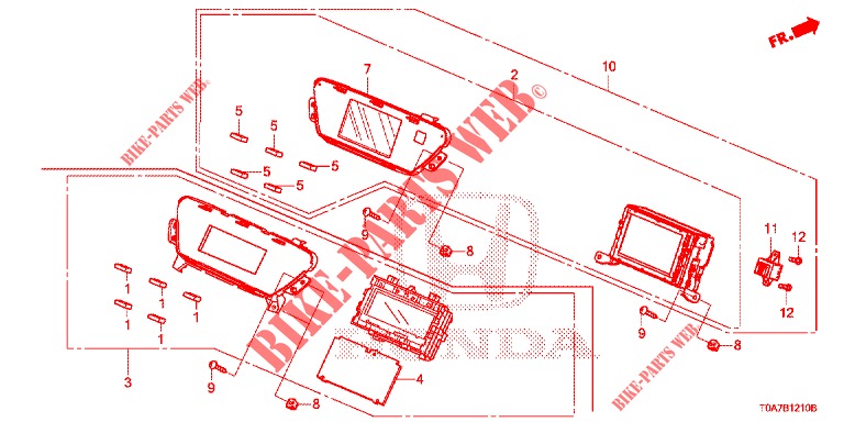 VISUALIZADOR CENTRAL (LH) para Honda CR-V 2.0 ELEGANCE L 5 Puertas 6 velocidades manual 2014
