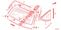 PARABRISAS TRASERA/VIDRIO DE COSTADO  para Honda CR-V 2.0 EXCLUSIVE NAVI 5 Puertas 6 velocidades manual 2014