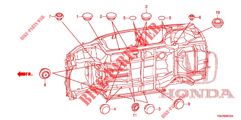 ANILLO (INFERIEUR) para Honda CR-V 2.0 EXCLUSIVE NAVI 5 Puertas 6 velocidades manual 2014