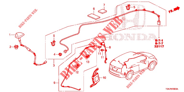ANTENA/ALTAVOZ  para Honda CR-V 2.0 EXCLUSIVE NAVI 5 Puertas 6 velocidades manual 2014