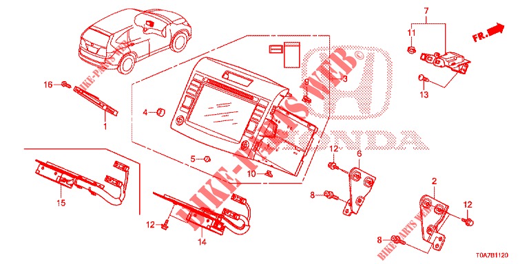 CABLES Y SOPORTE NAVEGADOR  para Honda CR-V 2.0 EXCLUSIVE NAVI 5 Puertas 6 velocidades manual 2014