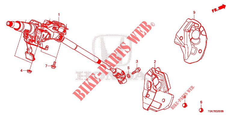 COLUMNA DE DIRECCION  para Honda CR-V 2.0 EXCLUSIVE NAVI 5 Puertas 6 velocidades manual 2014