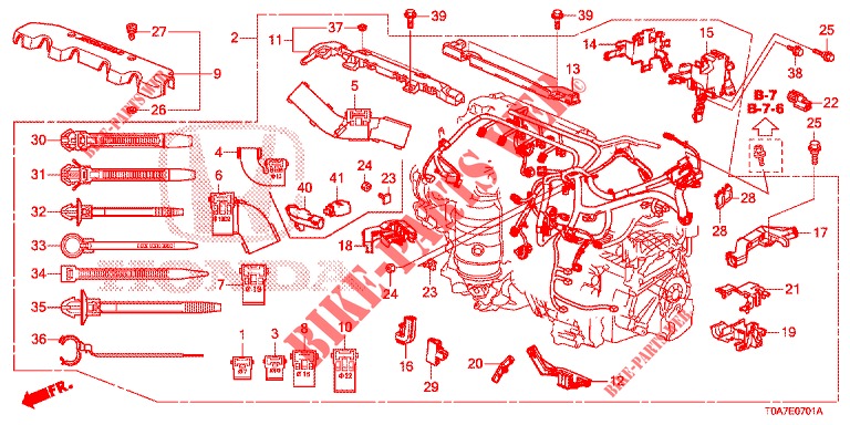 CONJ. DE CABLES DE MOTOR (2.0L) para Honda CR-V 2.0 EXCLUSIVE NAVI 5 Puertas 6 velocidades manual 2014