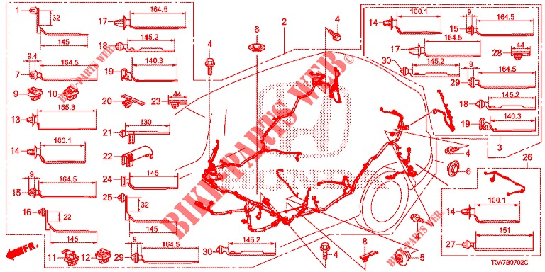 CONJUNTO DE ALAMBRES (LH) (3) para Honda CR-V 2.0 EXCLUSIVE NAVI 5 Puertas 6 velocidades manual 2014
