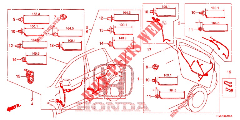 CONJUNTO DE ALAMBRES (LH) (5) para Honda CR-V 2.0 EXCLUSIVE NAVI 5 Puertas 6 velocidades manual 2014