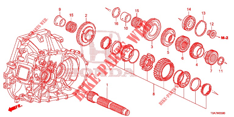 CONTRA EJE (2.0L) para Honda CR-V 2.0 EXCLUSIVE NAVI 5 Puertas 6 velocidades manual 2014