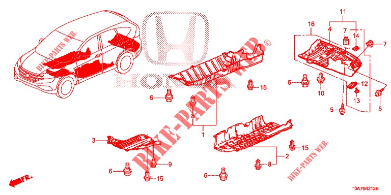 CUBIERTA INFERIOR  para Honda CR-V 2.0 EXCLUSIVE NAVI 5 Puertas 6 velocidades manual 2014