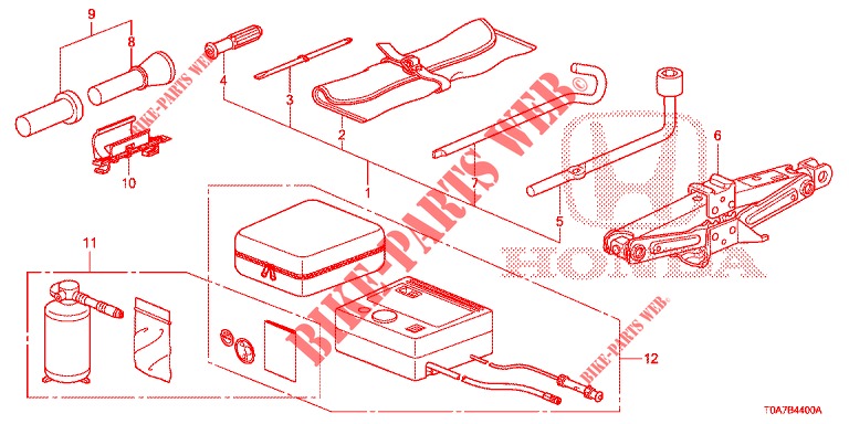 HERRAMIENTAS/GATO  para Honda CR-V 2.0 EXCLUSIVE NAVI 5 Puertas 6 velocidades manual 2014
