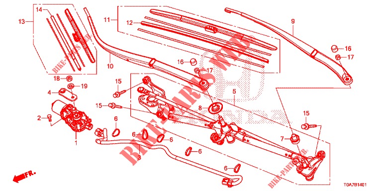 LIMPIAPARABRISAS (LH) (2) para Honda CR-V 2.0 EXCLUSIVE NAVI 5 Puertas 6 velocidades manual 2014