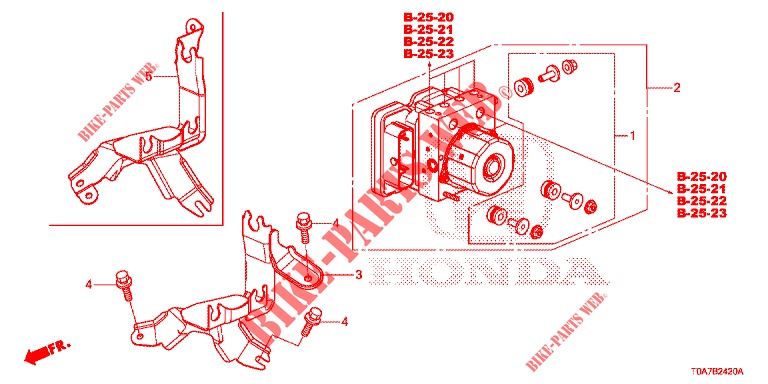 MODULADOR VSA(RH)('00 )  para Honda CR-V 2.0 EXCLUSIVE NAVI 5 Puertas 6 velocidades manual 2014