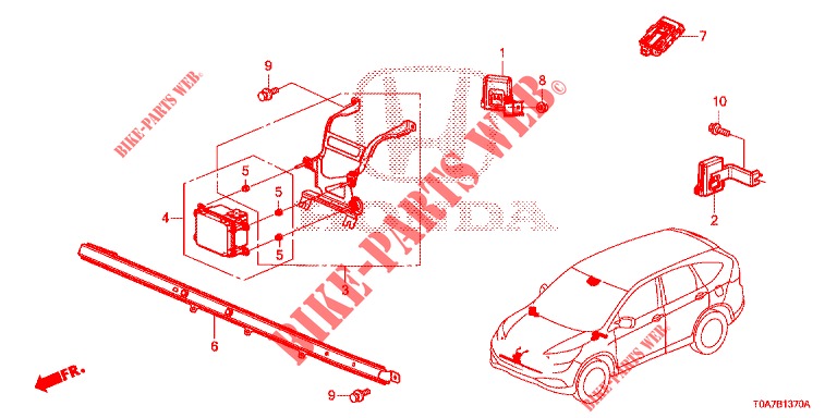 RADAR  para Honda CR-V 2.0 EXCLUSIVE NAVI 5 Puertas 6 velocidades manual 2014