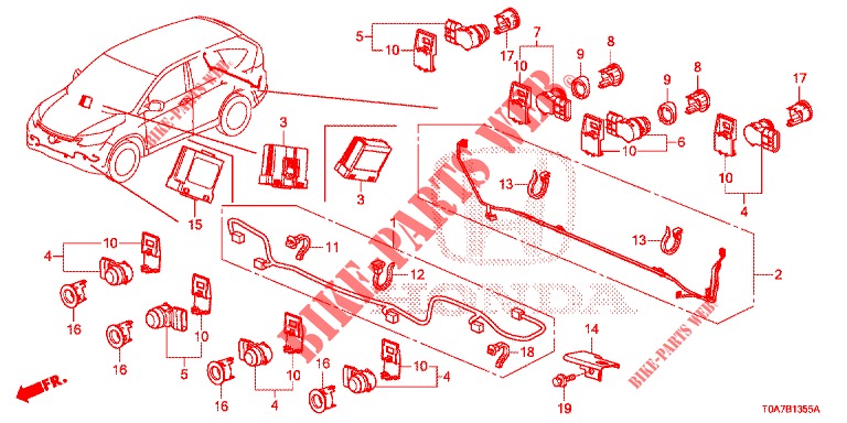 SENSOR DE ESTACIONAMIENTO  para Honda CR-V 2.0 EXCLUSIVE NAVI 5 Puertas 6 velocidades manual 2014
