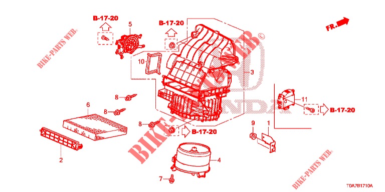 SOPLADOR DE CALEFACTOR (LH) para Honda CR-V 2.0 EXCLUSIVE NAVI 5 Puertas 6 velocidades manual 2014