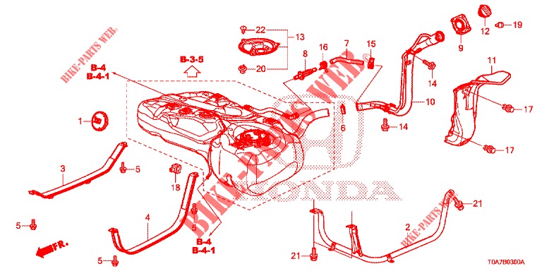 TUBERIA DE LLENADO DE COMBUSTIBLE (2.0L) (2.4L) para Honda CR-V 2.0 EXCLUSIVE NAVI 5 Puertas 6 velocidades manual 2014