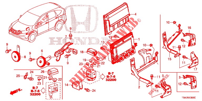 UNIDAD DE MANDO (COMPARTIMENT MOTEUR) (2.0L) (2.4L) (1) para Honda CR-V 2.0 EXCLUSIVE NAVI 5 Puertas 6 velocidades manual 2014