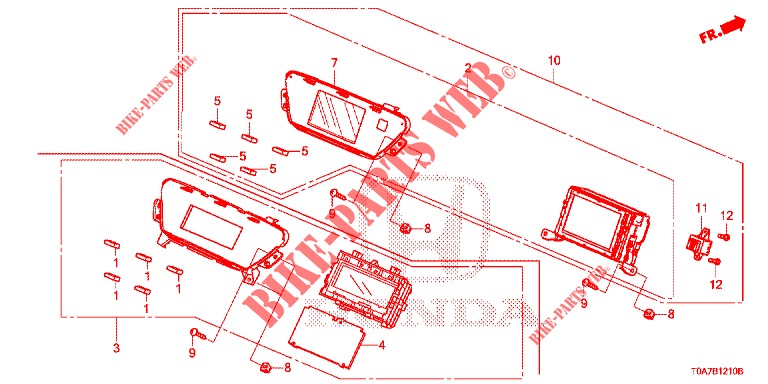 VISUALIZADOR CENTRAL (LH) para Honda CR-V 2.0 EXCLUSIVE NAVI 5 Puertas 6 velocidades manual 2014