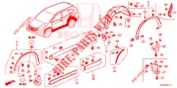 GUARNICION DE LARGUERO LATERAL/PROTECTOR  para Honda CR-V 2.0 S 5 Puertas 6 velocidades manual 2014