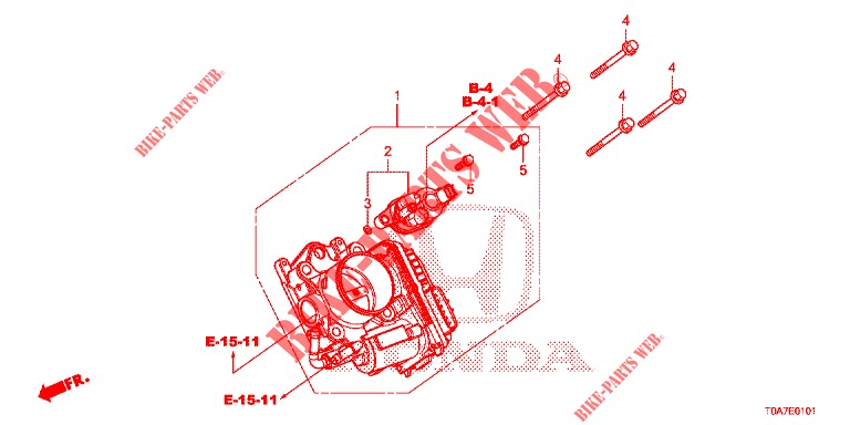 CUERPO MARIPOSA GASES (2.0L) para Honda CR-V 2.0 S 5 Puertas 6 velocidades manual 2014