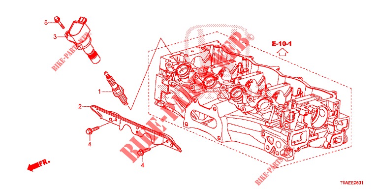 BOBINA DE ORIFICIO DE TAPON (2.0L) para Honda CR-V 2.0 EXCLUSIVE NAVI 5 Puertas 5 velocidades automática 2015