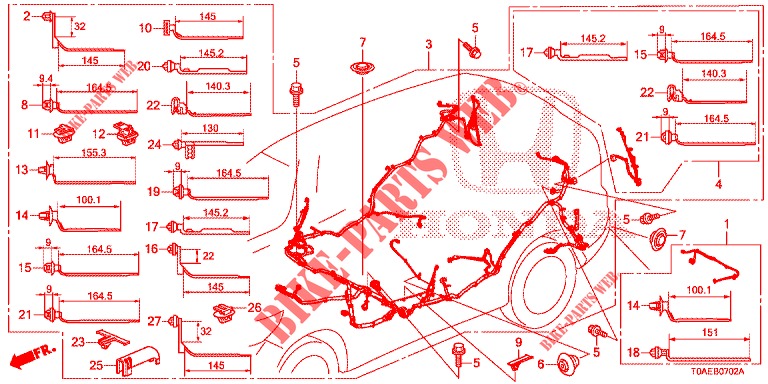 CONJUNTO DE ALAMBRES (LH) (3) para Honda CR-V 2.0 EXCLUSIVE NAVI 5 Puertas 5 velocidades automática 2015