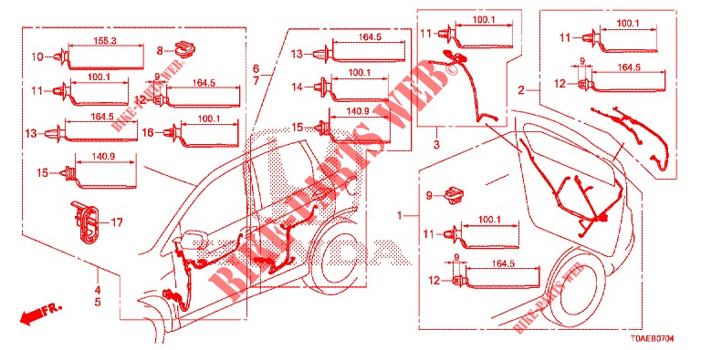 CONJUNTO DE ALAMBRES (LH) (5) para Honda CR-V 2.0 EXCLUSIVE NAVI 5 Puertas 5 velocidades automática 2015