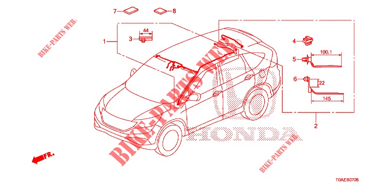 CONJUNTO DE ALAMBRES (LH) (6) para Honda CR-V 2.0 EXCLUSIVE NAVI 5 Puertas 5 velocidades automática 2015