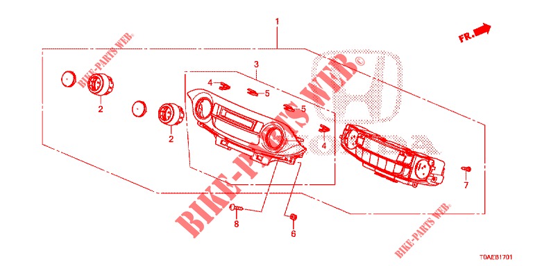 CONTROL DE AIRE          ACONDICIONADO AUTOMATICO(1)  para Honda CR-V 2.0 EXCLUSIVE NAVI 5 Puertas 5 velocidades automática 2015
