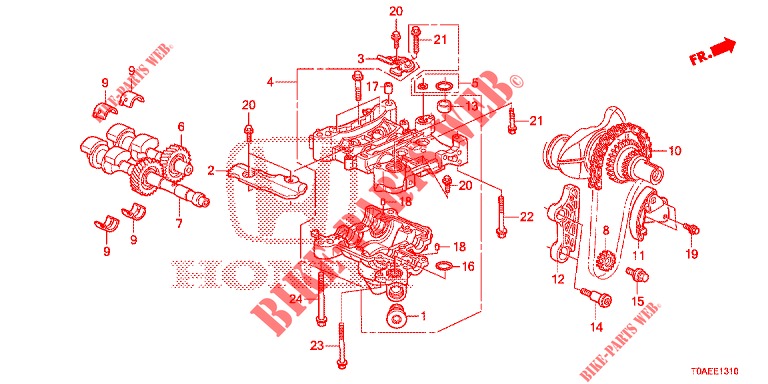 EJE DE COMPENSADOR (2.0L) para Honda CR-V 2.0 EXCLUSIVE NAVI 5 Puertas 5 velocidades automática 2015
