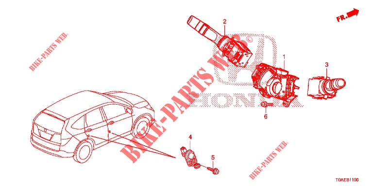 INTERRUPTOR COMBINACION  para Honda CR-V 2.0 EXCLUSIVE NAVI 5 Puertas 5 velocidades automática 2015