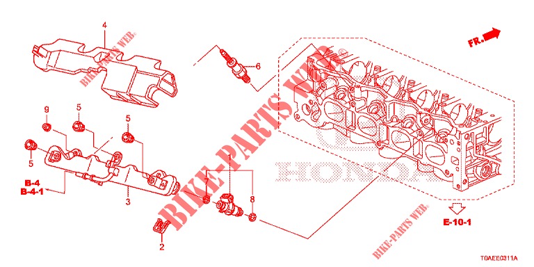 INYECTOR DE COMBUSTIBLE (2.0L) para Honda CR-V 2.0 EXCLUSIVE NAVI 5 Puertas 5 velocidades automática 2015