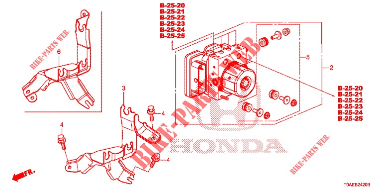 MODULADOR VSA(RH)('00 )  para Honda CR-V 2.0 EXCLUSIVE NAVI 5 Puertas 5 velocidades automática 2015