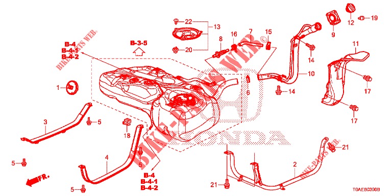 TUBERIA DE LLENADO DE COMBUSTIBLE  para Honda CR-V 2.0 EXCLUSIVE NAVI 5 Puertas 5 velocidades automática 2015