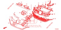 PARRILLA DELANTERA/MOLDURA (2) para Honda CR-V 2.0 EXCLUSIVE L 5 Puertas 6 velocidades manual 2015