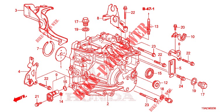 CAJA DE ENGRANAJE DE P.S.  para Honda CR-V 2.0 EXCLUSIVE L 5 Puertas 6 velocidades manual 2015