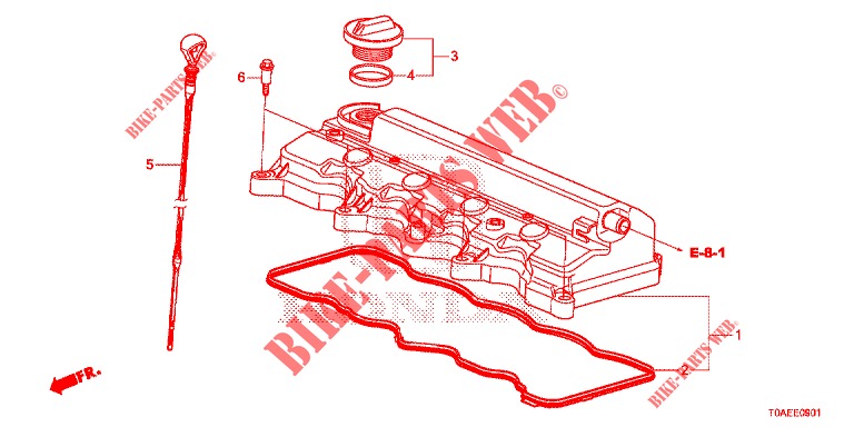 CUBIERTA CULATA CILINDRO (2.0L) para Honda CR-V 2.0 EXCLUSIVE L 5 Puertas 6 velocidades manual 2015